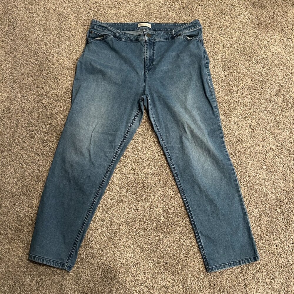 JJill Tried & True Fit Denim Straight Leg 18P Medium-wash Jeans